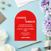 パーソナライズされたモダンエレガント結婚s アクリル招待状 (インサイチュ (ウェディング))