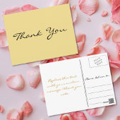 パーソナライズされたモダンエレガント 偽のゴールド お礼 ポストカード