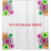 パーソナライズされたモダンカスタムデザイン シャワーカーテン (正面)