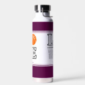 パーソナライズされたモダンカスタムバスケットボール選手 ウォーターボトル (左面)