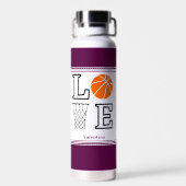 パーソナライズされたモダンカスタムバスケットボール選手 ウォーターボトル (背面)