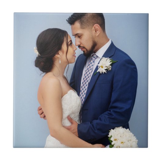 パーソナライズされたモダンカスタム写真 タイル (正面)