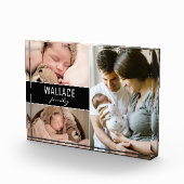 パーソナライズされたモダンカスタム名写真 フォトブロック (右)