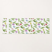 パーソナライズされたモダンカラフルチューリップ ヨガマット (正面(横))