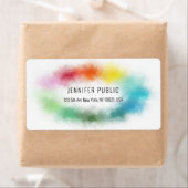 パーソナライズされたモダンカラフルテンプレート ラベル (インサイチュ)