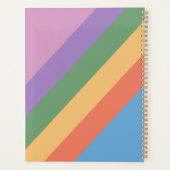 パーソナライズされたモダンカラフル幾何レトロ名 プランナー手帳 (裏面)