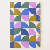 パーソナライズされたモダンカラフル幾何 プランナー手帳 (裏面)