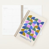 パーソナライズされたモダンカラフル幾何 プランナー手帳 (ディスプレー)
