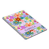 パーソナライズされたモダンカラフル柄 ノートブック (右側)