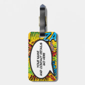 パーソナライズされたモダンカラフル漫画 ラゲッジタグ (裏面縦)
