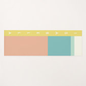 パーソナライズされたモダンカラーブロック名自然Pastel ヨガマット (正面(横))