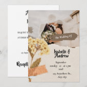 パーソナライズされたモダンクラシックエレガントなウェディング写真 セーブザデート (正面/裏面)