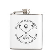 パーソナライズされたモダンクラシックゴルフクラブ名 フラスク (正面)