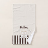 パーソナライズされたモダンクラシック可愛いツインバニーの子供 バスタオルセット (ハンドタオル)