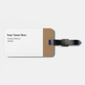 パーソナライズされたモダンコンテンポラリーイニシャル ラゲッジタグ (裏面横)