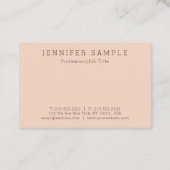 パーソナライズされたモダンシンプルエレガントテンプレート 名刺 (裏面)