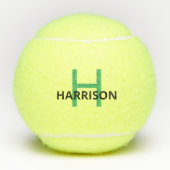 パーソナライズされたモダンシンプルガイのモノグラム テニスボール (正面)