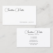 パーソナライズされたモダンシンプルタイポグラフィテンプレート 名刺 (正面/裏面)