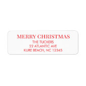 パーソナライズされたモダンシンプルメリークリスマス ラベル (正面)