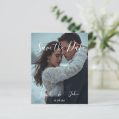 パーソナライズされたモダンシンプル冬ウエディングカード (スタンド正面)