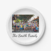 パーソナライズされたモダンシンプル懇親会写真 ペーパープレート (正面)