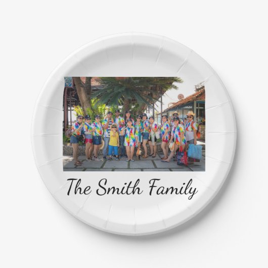 パーソナライズされたモダンシンプル懇親会写真 ペーパープレート (正面)