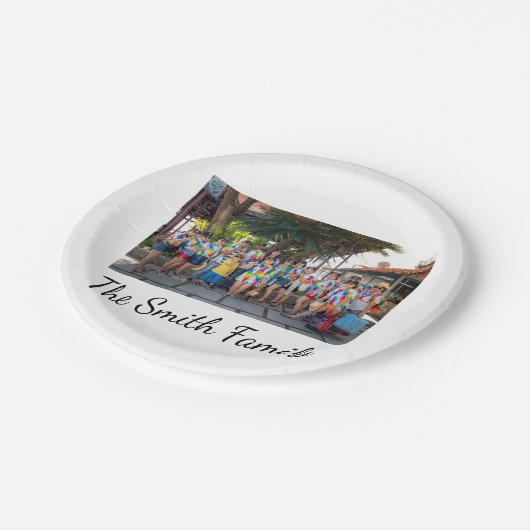 パーソナライズされたモダンシンプル懇親会写真 ペーパープレート (アングル)