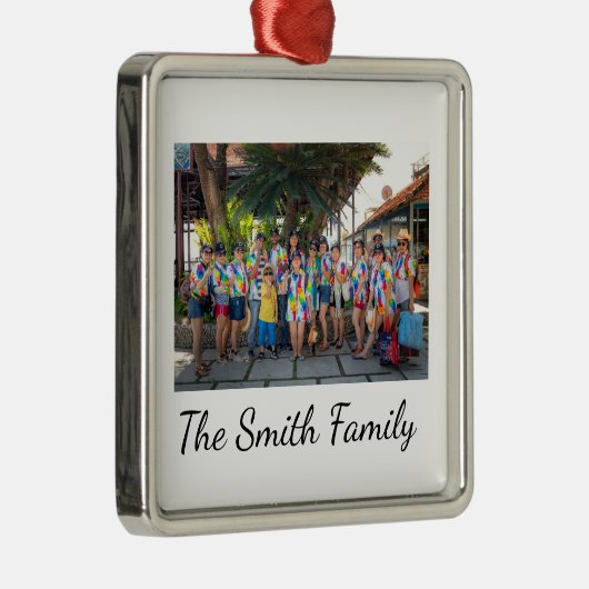 パーソナライズされたモダンシンプル懇親会写真 メタルオーナメント (右)