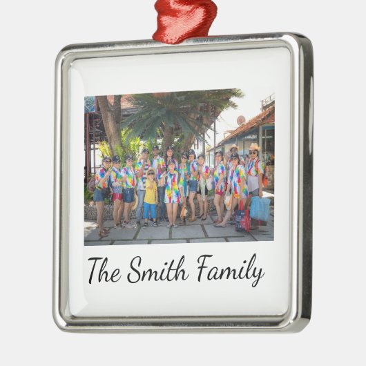パーソナライズされたモダンシンプル懇親会写真 メタルオーナメント (左)
