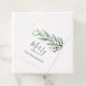 パーソナライズされたモダンシンプルGreenery Christmas Gift フェイバータグ (インサイチュ)