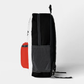 パーソナライズされたモダンスケルトンの手の平和と愛 プリントバックパック (右)