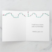 パーソナライズされたモダンタイポグラフィ誕生日カード カード (内部)