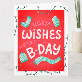 パーソナライズされたモダンタイポグラフィ誕生日カード カード