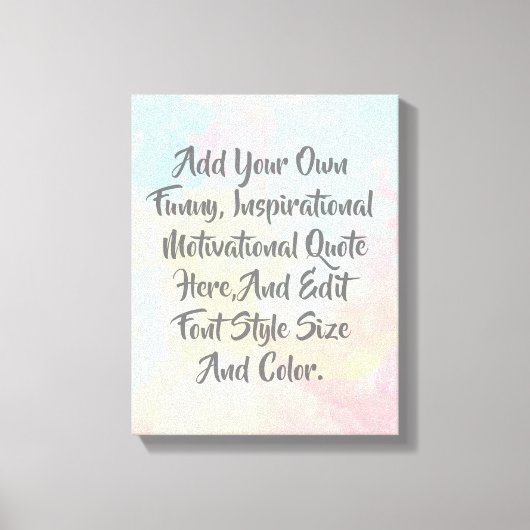 パーソナライズされたモダンタイポグラフィ キャンバスプリント (正面)