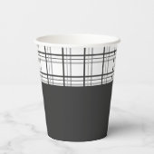 パーソナライズされたモダンタータンチェックアイススケートパーティー 紙コップ (裏面)