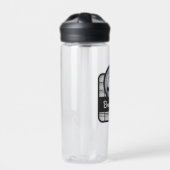 パーソナライズされたモダンタータンチェック氷スケートで滑る ウォーターボトル (正面)