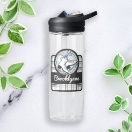 パーソナライズされたモダンタータンチェック氷スケートで滑る ウォーターボトル