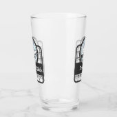 パーソナライズされたモダンタータンチェック氷スケートで滑る タンブラーグラス (左)