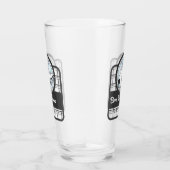 パーソナライズされたモダンタータンチェック氷スケートで滑る タンブラーグラス (右)