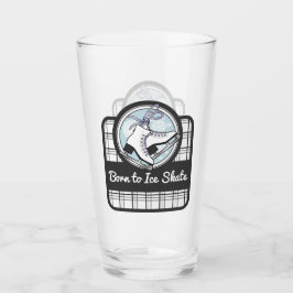 パーソナライズされたモダンタータンチェック氷スケートで滑る タンブラーグラス