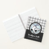 パーソナライズされたモダンタータンチェック氷スケートで滑る ノートブック (内部)