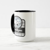 パーソナライズされたモダンタータンチェック氷スケートで滑る マグカップ (正面左)