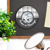 パーソナライズされたモダンタータンチェック氷スケートで滑る マグネット