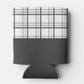 パーソナライズされたモダンタータンチェック氷スケートで滑る 缶クーラー (裏面)