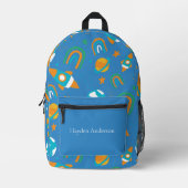 パーソナライズされたモダントレンディー宇宙 プリントバックパック (正面)