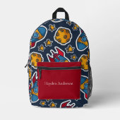 パーソナライズされたモダントレンディー宇宙 プリントバックパック (正面)