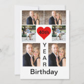 パーソナライズされたモダントレンディー誕生日 招待状 (正面)