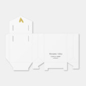 パーソナライズされたモダンハート白結婚式の引き出物箱 フェイバーボックス (折り畳みなし)