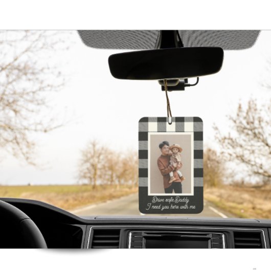 パーソナライズされたモダンパパ写真織物美術品の贈与品 カーエアーフレッシュナー