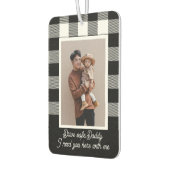 パーソナライズされたモダンパパ写真織物美術品の贈与品 カーエアーフレッシュナー (左)